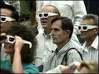 Media members were given 3-D glasses to view an anaglyph